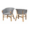 bali & pari Max Rattan Bistro 2-Piece Armchair Set - angled - bali & pari Max Rattan Bistro 2-Piece Armchair Set - angled