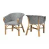 bali & pari Max Rattan Bistro 2-Piece Armchair Set - angled - bali & pari Max Rattan Bistro 2-Piece Armchair Set - angled