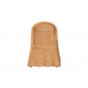 bali & pari Maya Natural Rattan Accent Chair - Hand Woven Wicker Dining Chair with Scalloped Skirt and Cushion, Coastal Boho Style Seating for Dining or Living Room, Light Honey - Back