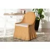 bali & pari Maya Natural Rattan Accent Chair - Hand Woven Wicker Dining Chair with Scalloped Skirt and Cushion, Coastal Boho Style Seating for Dining or Living Room, Light Honey - Lifestyle 2 - bali & pari Maya Natural Rattan Accent Chair - Hand Woven Wicker Dining Chair with Scalloped Skirt and Cushion, Coastal Boho Style Seating for Dining or Living Room, Light Honey - Lifestyle 2