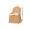 bali & pari Maya Natural Rattan Accent Chair - Hand Woven Wicker Dining Chair with Scalloped Skirt and Cushion, Coastal Boho Style Seating for Dining or Living Room, Light Honey - Dimensions - bali & pari Maya Natural Rattan Accent Chair - Hand Woven Wicker Dining Chair with Scalloped Skirt and Cushion, Coastal Boho Style Seating for Dining or Living Room, Light Honey - Dimensions