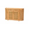bali & pari McKenna Natural Rattan Sideboard - Angled