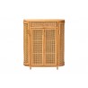 bali & pari McKenna Natural Rattan Storage Cabinet - Front