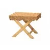 bali & pari Modesta Natural Rattan Accent Bench - angled - bali & pari Modesta Natural Rattan Accent Bench - angled