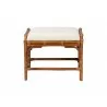bali & pari Morley Marbled Tortoise Natural Rattan Ottoman - front - bali & pari Morley Marbled Tortoise Natural Rattan Ottoman - front