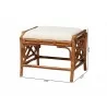 bali & pari Morley Marbled Tortoise Natural Rattan Ottoman - dimes - bali & pari Morley Marbled Tortoise Natural Rattan Ottoman - dimes