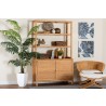 bali & pari Mortis Natural Rattan Display Shelf with 2-Door Storage Cabinet – Lifestyle