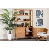 bali & pari Mortis Natural Rattan Display Shelf with 2-Door Storage Cabinet – Lifestyle 3