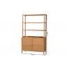 bali & pari Mortis Natural Rattan Display Shelf with 2-Door Storage Cabinet – Dimensions