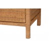 bali & pari Mortis Natural Rattan Display Shelf with 2-Door Storage Cabinet – Leg