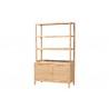 bali & pari Mortis Natural Rattan Open-Shelf Storage Cabinet - angled - bali & pari Mortis Natural Rattan Open-Shelf Storage Cabinet - angled