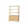 bali & pari Mortis Natural Rattan Open-Shelf Storage Cabinet - angled - bali & pari Mortis Natural Rattan Open-Shelf Storage Cabinet - angled