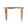 bali & pari Nasnan Teak Wood Console Table with Seagrass and Bobbin Legs - front - bali & pari Nasnan Teak Wood Console Table with Seagrass and Bobbin Legs - front