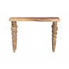 bali & pari Nasnan Teak Wood Console Table with Seagrass and Bobbin Legs - back - bali & pari Nasnan Teak Wood Console Table with Seagrass and Bobbin Legs - back