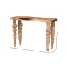 bali & pari Nasnan Teak Wood Console Table with Seagrass and Bobbin Legs - dimes - bali & pari Nasnan Teak Wood Console Table with Seagrass and Bobbin Legs - dimes