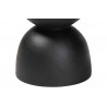 Baxton Studio bali & pari Nomiki Solid Suar Wood Side Table - Hand-Carved Sculptural End Table with Hourglass Design, Modern Boho Style for Living Room or Bedroom - Leg