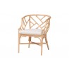 bali & pari Padma Natural Rattan Dining Chair - Angled