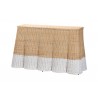 bali & pari Palm Scallop Natural Rattan Console Table - angled - bali & pari Palm Scallop Natural Rattan Console Table - angled