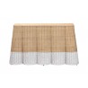 bali & pari Palm Scallop Natural Rattan Console Table - front - bali & pari Palm Scallop Natural Rattan Console Table - front