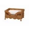 bali & pari Papina Natural Rattan Large Pet Bed with Scalloped Sides - angled - bali & pari Papina Natural Rattan Large Pet Bed with Scalloped Sides - angled