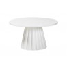 bali & pari Parvana Round Coffee Table with Fluted Pedestal Base - Front