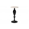 bali & pari Perlita End Table with Marble Stone Top - angled - bali & pari Perlita End Table with Marble Stone Top - angled