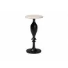 bali & pari Perlita End Table with Marble Stone Top - angled - bali & pari Perlita End Table with Marble Stone Top - angled