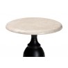 bali & pari Perlita End Table with Marble Stone Top - top - bali & pari Perlita End Table with Marble Stone Top - top