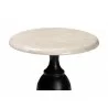 bali & pari Perlita End Table with Marble Stone Top - top - bali & pari Perlita End Table with Marble Stone Top - top