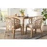 bali & pari Prisca Natural Rattan 2-Piece Dining Chair Set with Bubble Frame - lifestyle - bali & pari Prisca Natural Rattan 2-Piece Dining Chair Set with Bubble Frame - lifestyle
