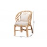 bali & pari Prisca Natural Rattan 2-Piece Dining Chair Set with Bubble Frame - dimes - bali & pari Prisca Natural Rattan 2-Piece Dining Chair Set with Bubble Frame - dimes