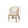 bali & pari Prisca Natural Rattan 2-Piece Dining Chair Set with Bubble Frame - dimes - bali & pari Prisca Natural Rattan 2-Piece Dining Chair Set with Bubble Frame - dimes