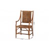 bali & pari Ramos Marbled Tortoise Natural Rattan and Seagrass Armchair - dimes - bali & pari Ramos Marbled Tortoise Natural Rattan and Seagrass Armchair - dimes