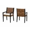 Baxton Studio bali & pari Raniya 2-Piece Handwoven Seagrass Armchairs - angled - Baxton Studio bali & pari Raniya 2-Piece Handwoven Seagrass Armchairs - angled