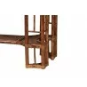 bali & pari Tahlia Marbled Tortoise Natural Rattan Console Table - leg - bali & pari Tahlia Marbled Tortoise Natural Rattan Console Table - leg