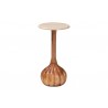 bali & pari Usama End Table with Marble Stone Top - angled - bali & pari Usama End Table with Marble Stone Top - angled