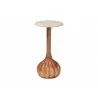 bali & pari Usama End Table with Marble Stone Top - angled - bali & pari Usama End Table with Marble Stone Top - angled