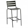 Woodard Café Series Metro Textured Black Stationary Bar Stool