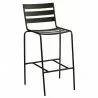 Woodard Café Series Metro Textured Black Stationary Bar Stool - Woodard Café Series Metro Textured Black Stationary Bar Stool