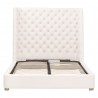 Essentials For Living Barclay Bed in Livesmart Machale Ivory Natural Gray Oak - Front without Cushion
