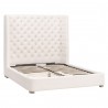 Essentials For Living Barclay Bed in Livesmart Machale Ivory Natural Gray Oak - Angled without Cushion