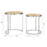 Bari Nesting Table Set Natural- table dimension