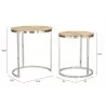 Bari Nesting Table Set Natural- table dimension - Bari Nesting Table Set Natural- table dimension