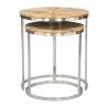 Bari Nesting Table Set Natural- Front view 1