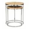 Bari Nesting Table Set Natural- Front view 1 - Bari Nesting Table Set Natural- Front view 1