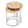 Bari Nesting Table Set Natural- Front view 4
