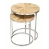 Bari Nesting Table Set Natural- Front view 4 - Bari Nesting Table Set Natural- Front view 4