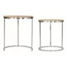 Bari Nesting Table Set Natural- Front view 5 - Bari Nesting Table Set Natural- Front view 5