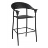 Woodard Barlow Stationary Bar Stool - Angled in Dark Roast