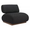 Barsa Accent Chair in Black- Side View 2